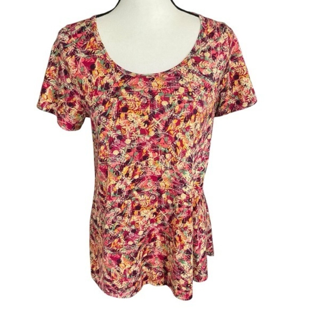 LuLaRoe Classic Tee Simply Comfortable Womens Size M Floral Print Top